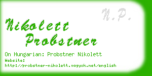 nikolett probstner business card